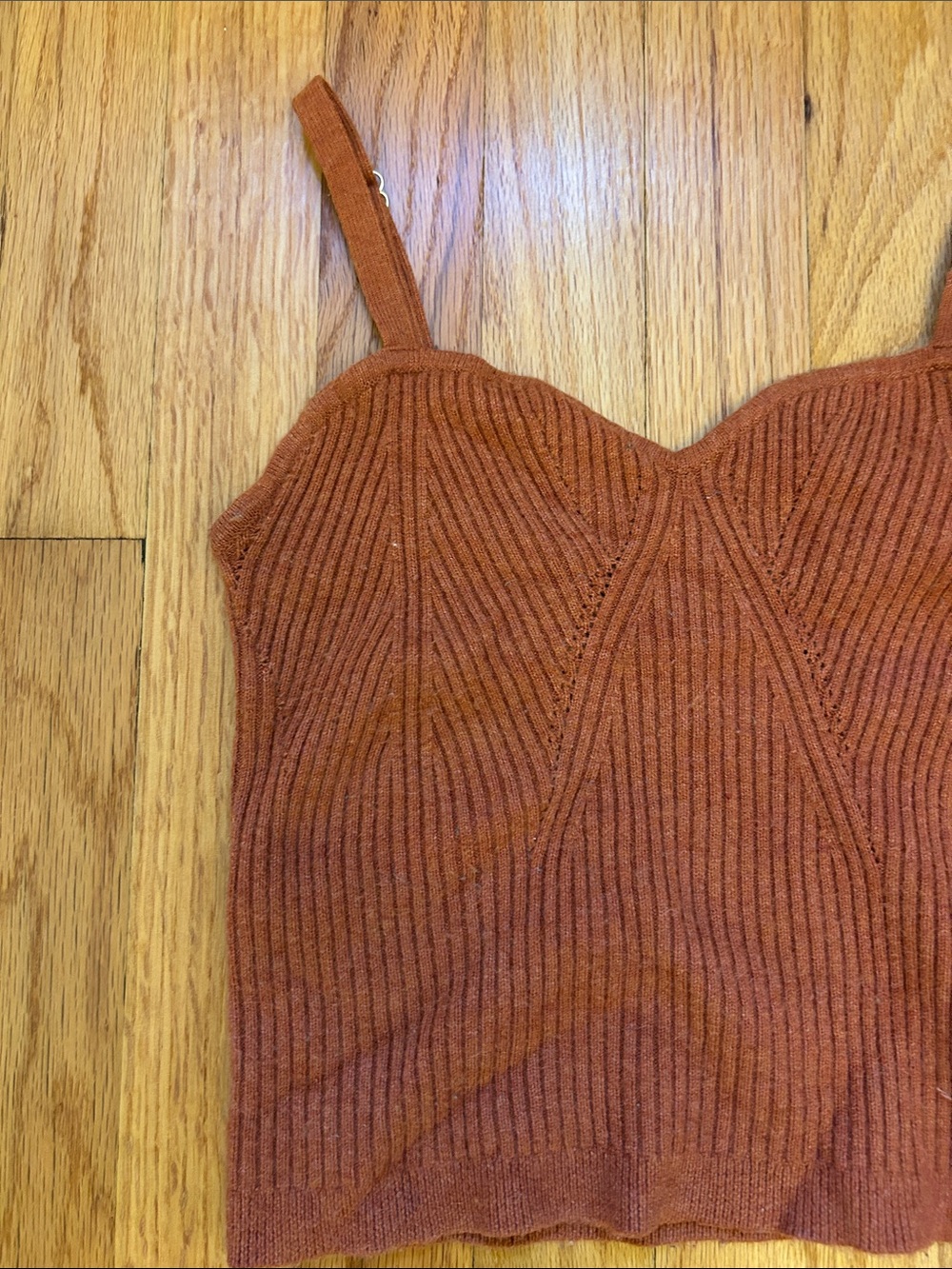 Rust Knit Cami Tank Top - Picture 2 of 5